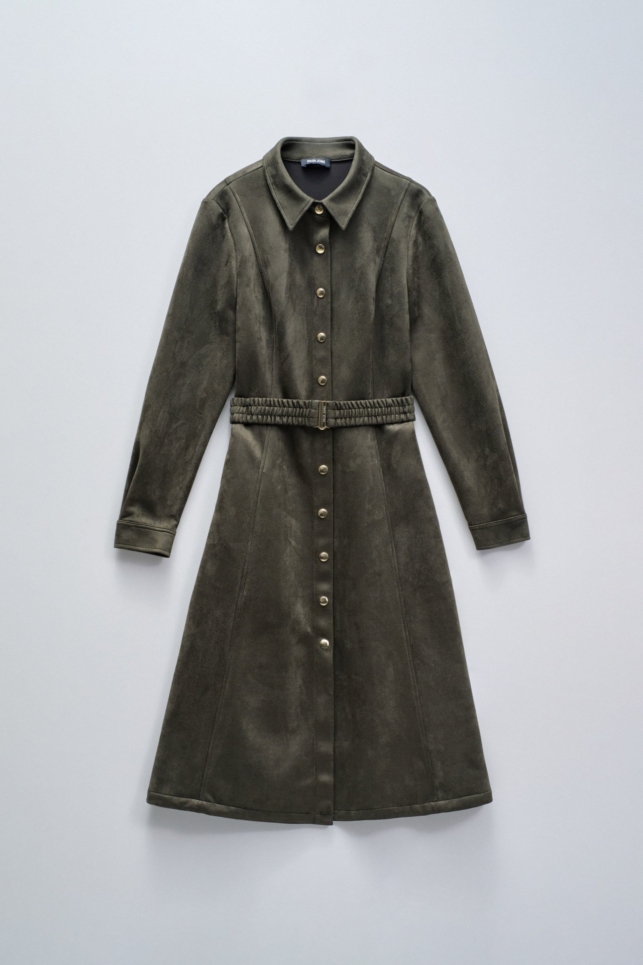 VESTIDO MIDI EM SUEDE