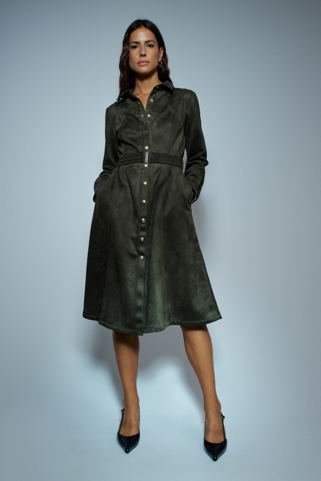 MIDI WILDLEDER KLEID