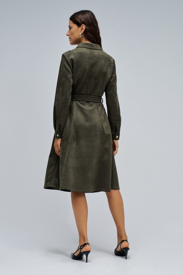 MIDI WILDLEDER KLEID