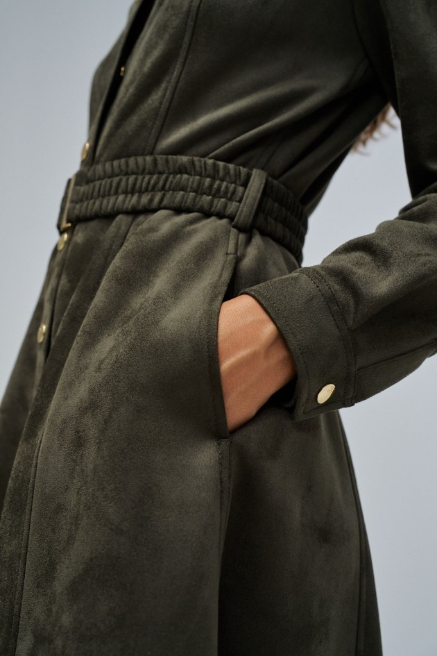 MIDI WILDLEDER KLEID