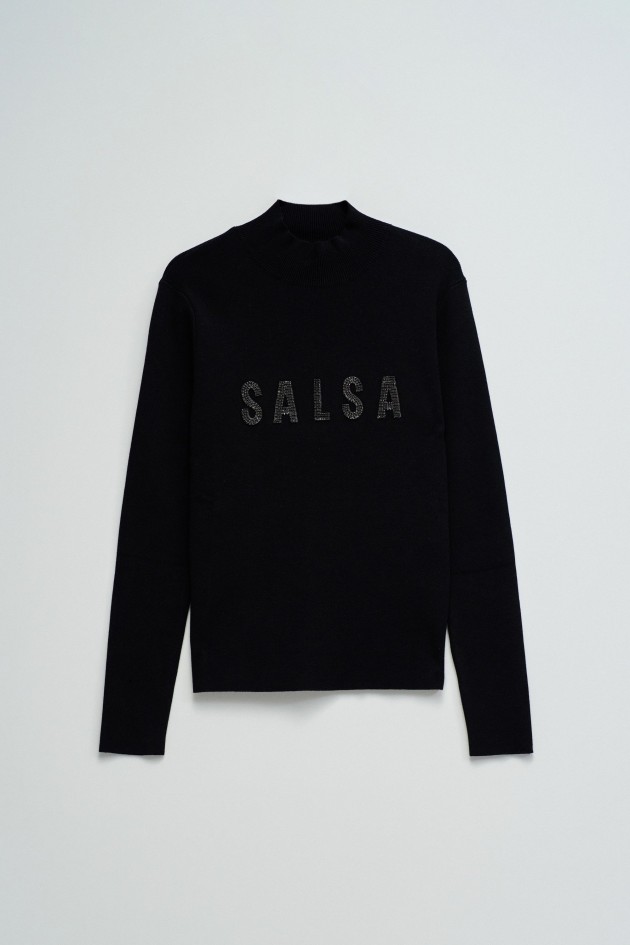 CAMISOLA DE MALHA CANELADA COM BRANDING