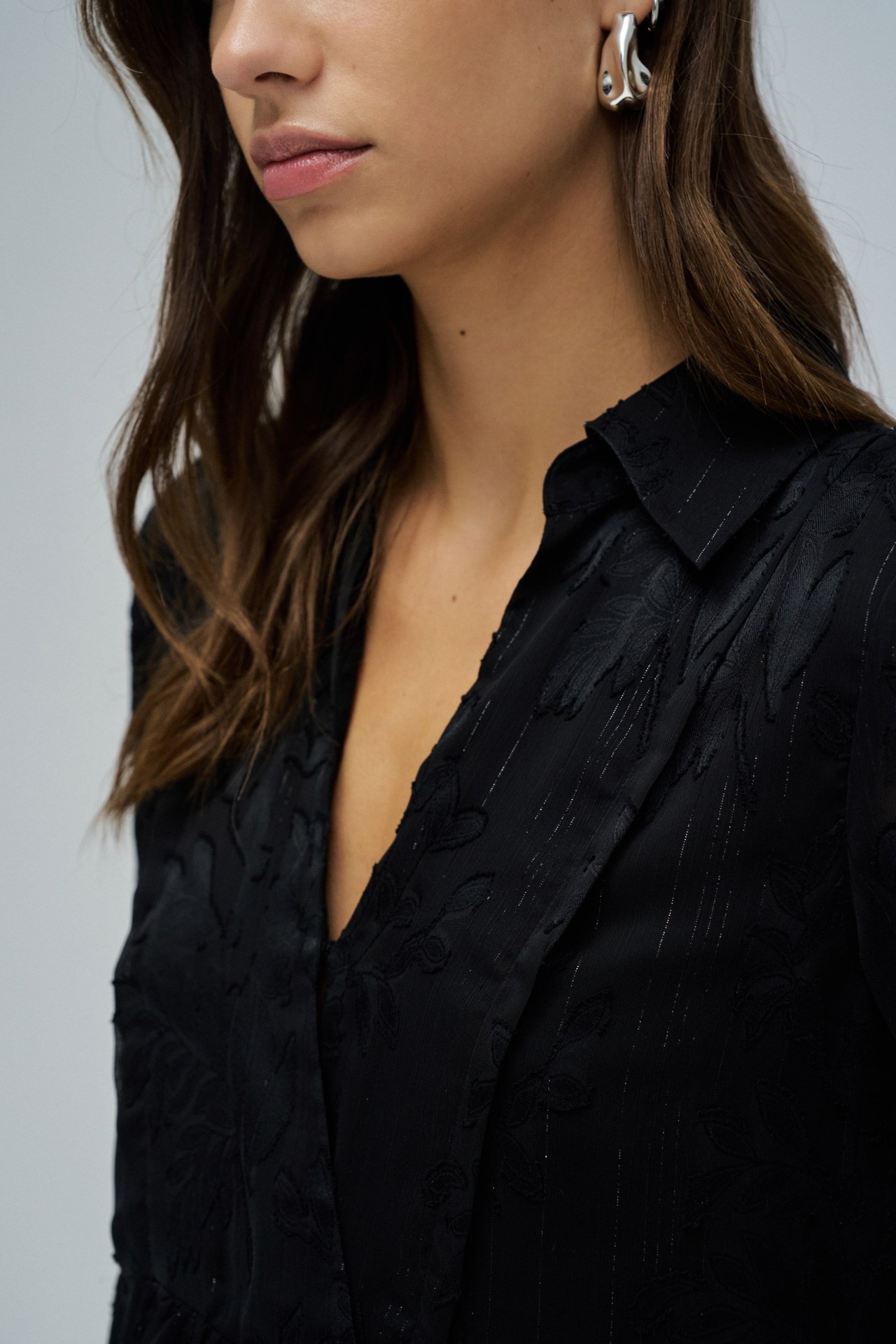 BLUSA COM JACQUARD