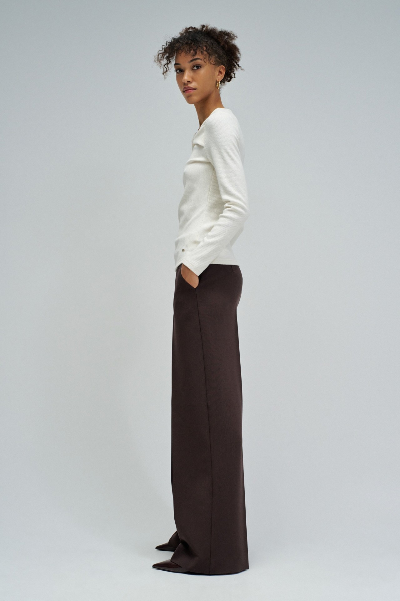 CAMISOLA EM MALHA CANELADA