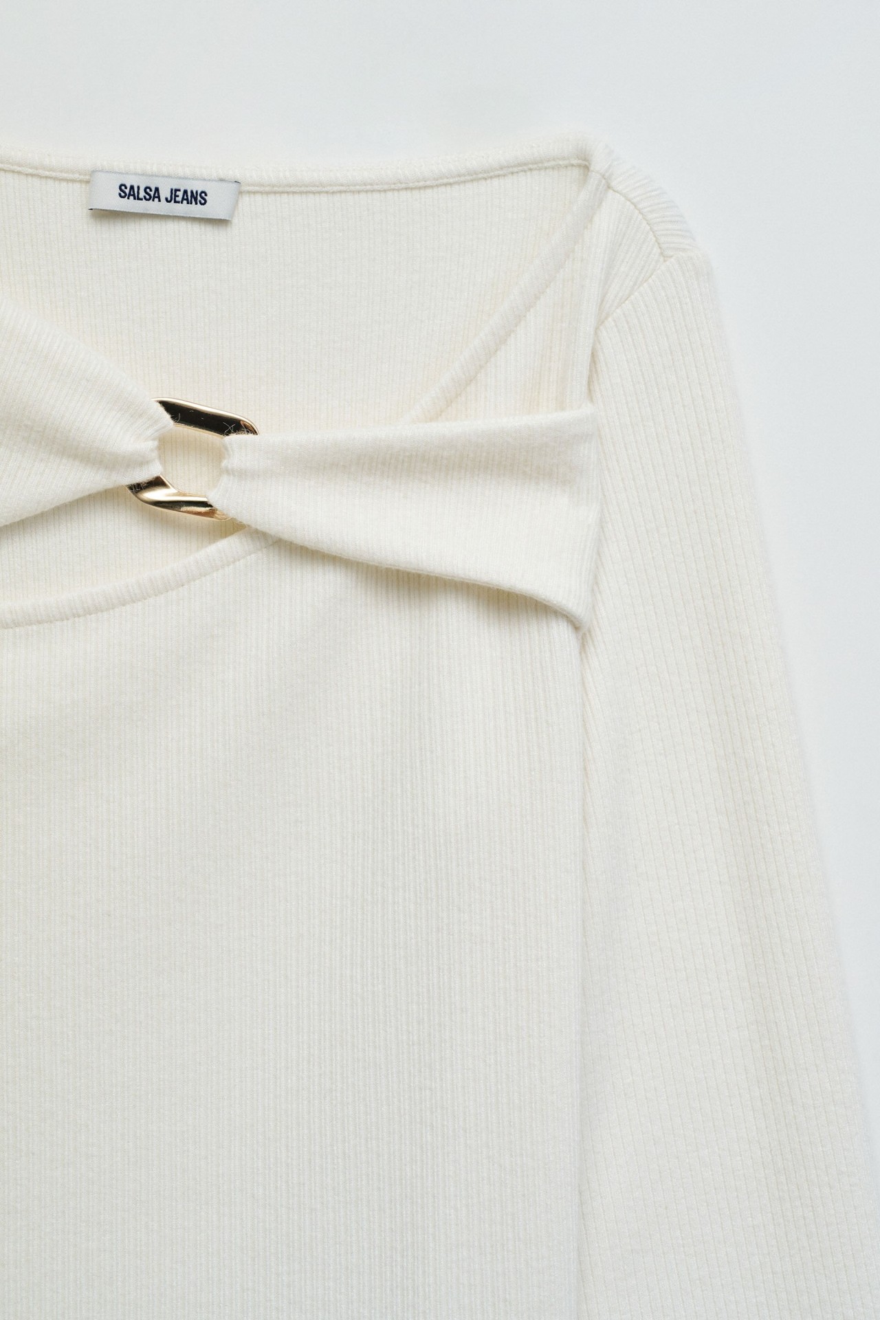 CAMISOLA EM MALHA CANELADA