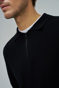 KNIT SWEATER WITH HALF ZIP