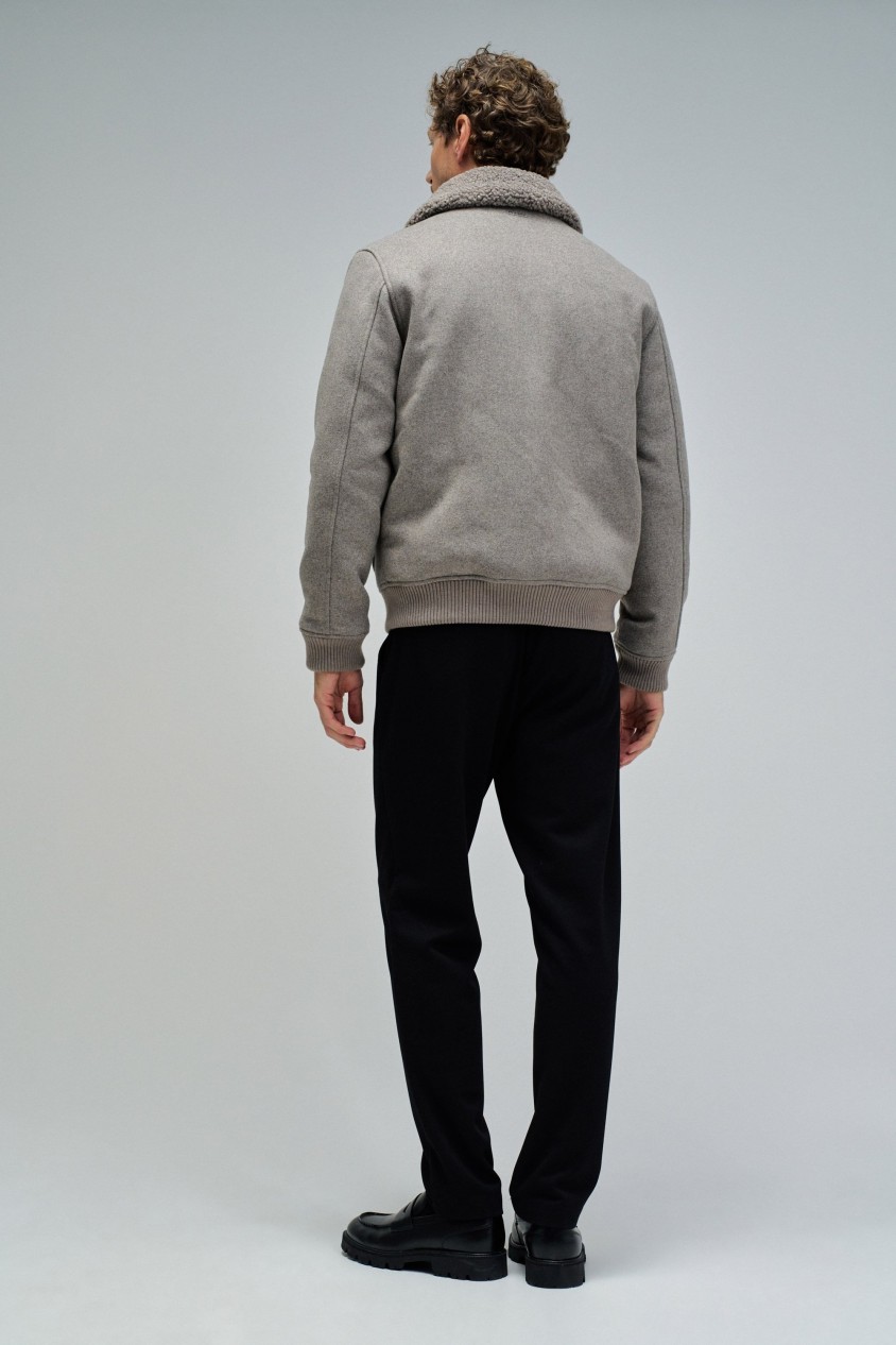 VESTE BOMBER EN LAINE