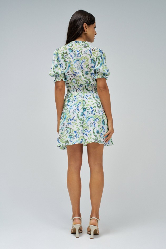 SHORT DRESS WITH FLORAL PRINT