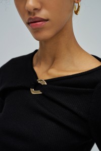 CAMISOLA EM MALHA CANELADA