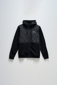 CHAQUETA CON MEZCLA DE MATERIALES