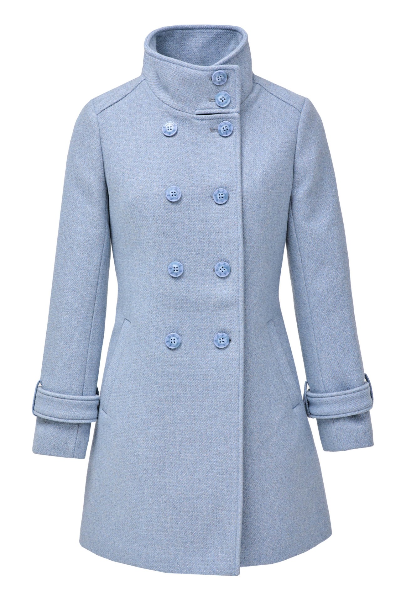 BASIC WOOL COAT, LIGHT BLUE, XXL