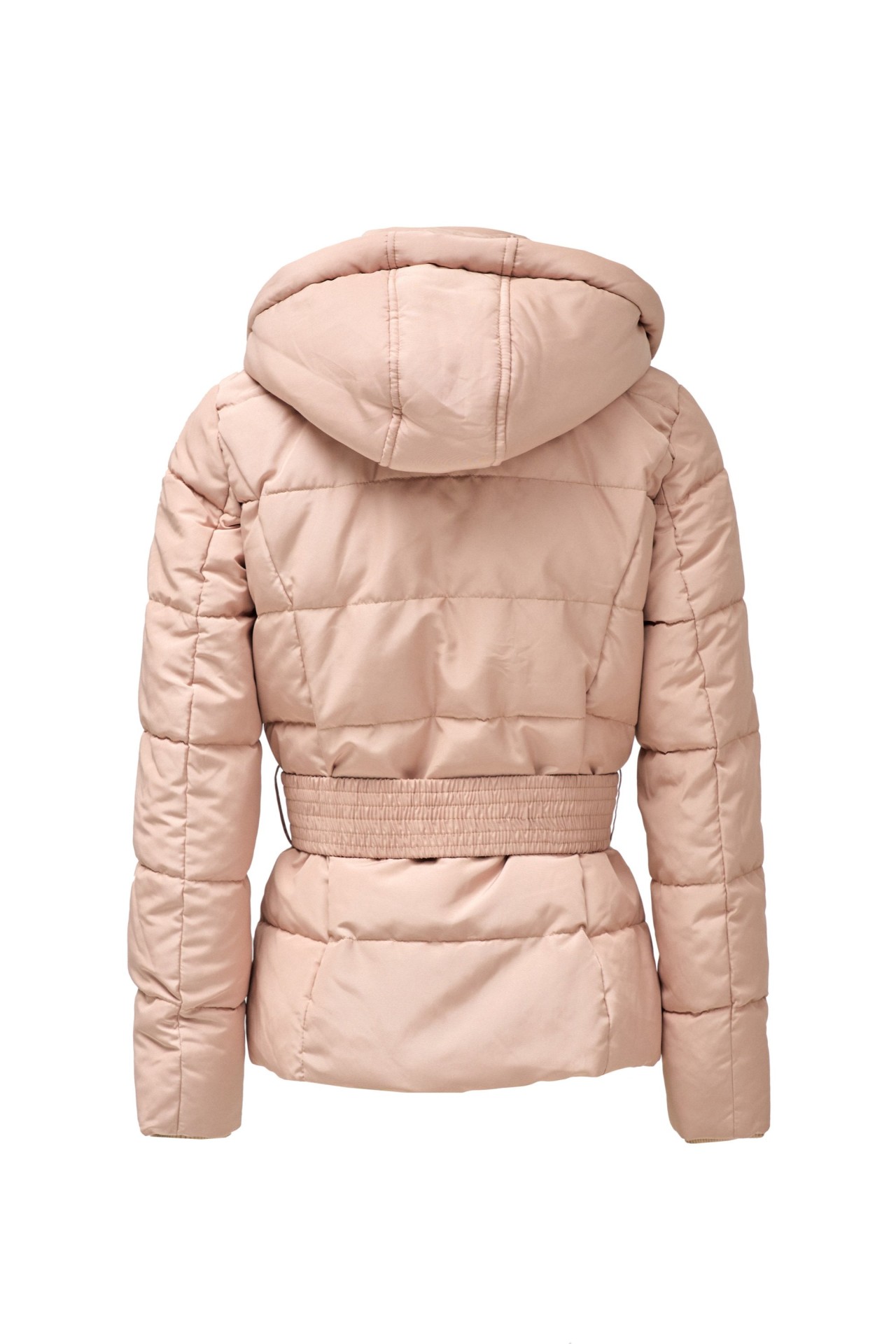 BELTED PUFFER COAT, MEDIUM BEIGE, L