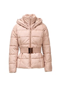 BELTED PUFFER COAT, MEDIUM BEIGE, L
