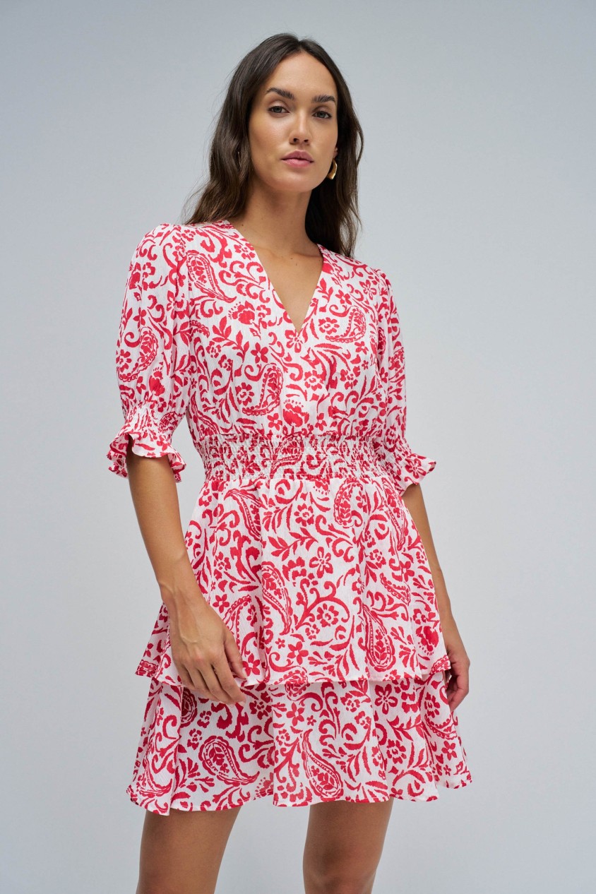 VESTIDO CORTO CON ESTAMPADO