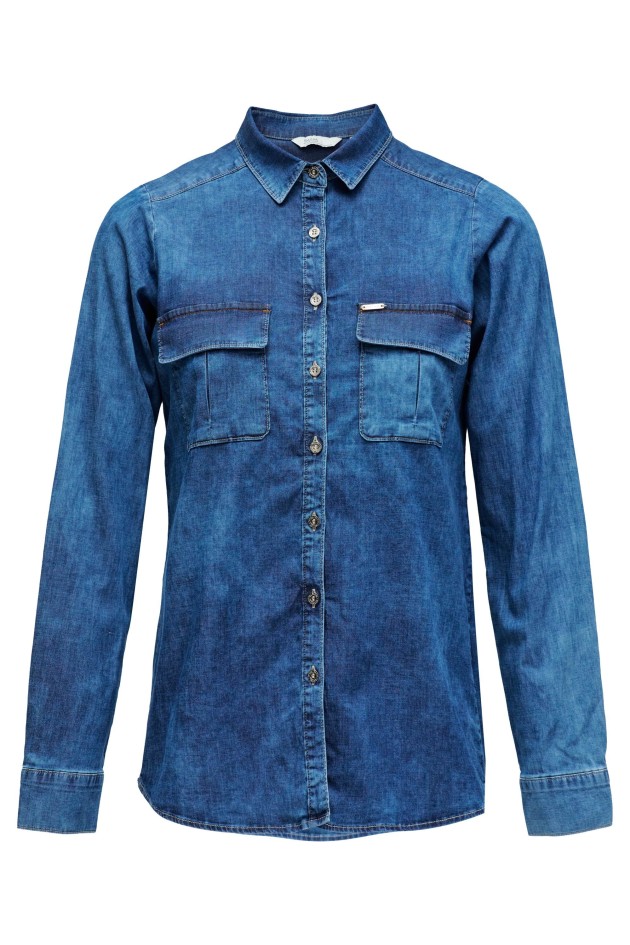 OUTLET DENIM SHIRT, MEDIUM WASH, XL
