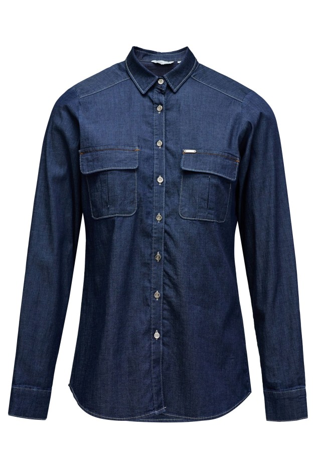 OUTLET DENIM SHIRT, DARK WASH, XL