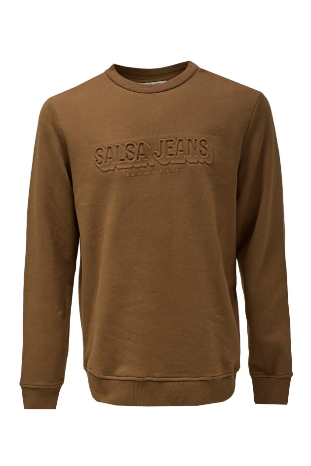 OUTLET CREW NECK SWEAT, LIGHT PEARL, XXL