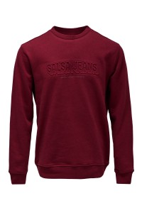 OUTLET CREW NECK SWEAT, DARK RED V1, XXL