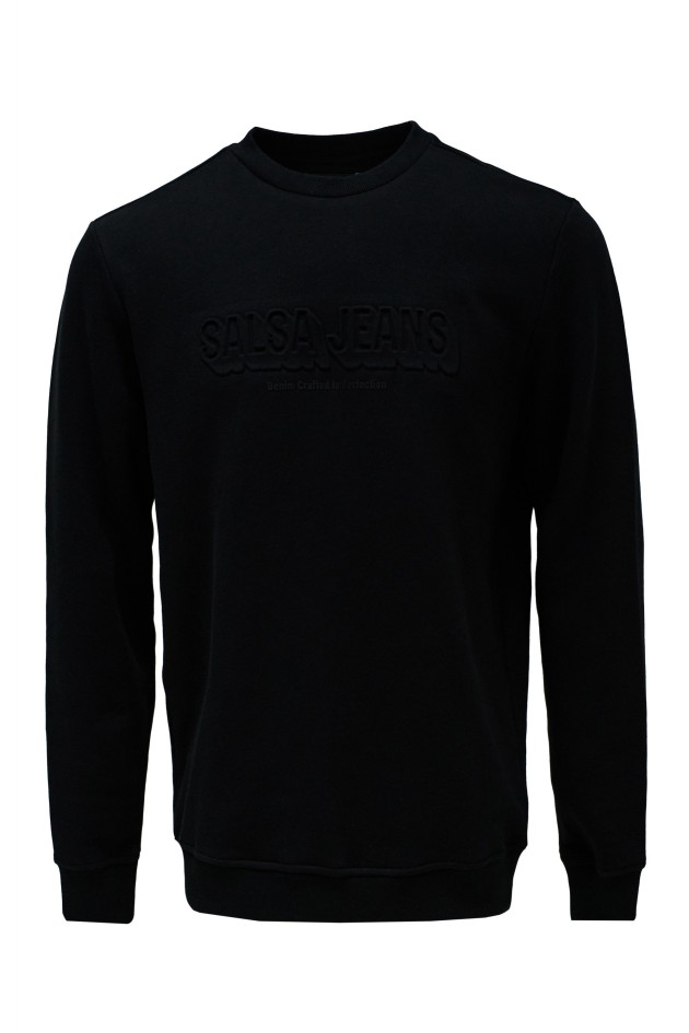 OUTLET CREW NECK SWEATSHIRT, BLACK, XXL