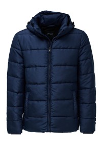 OUTLET NYLON HOOD PUFFER, DARK BLUE, XXL