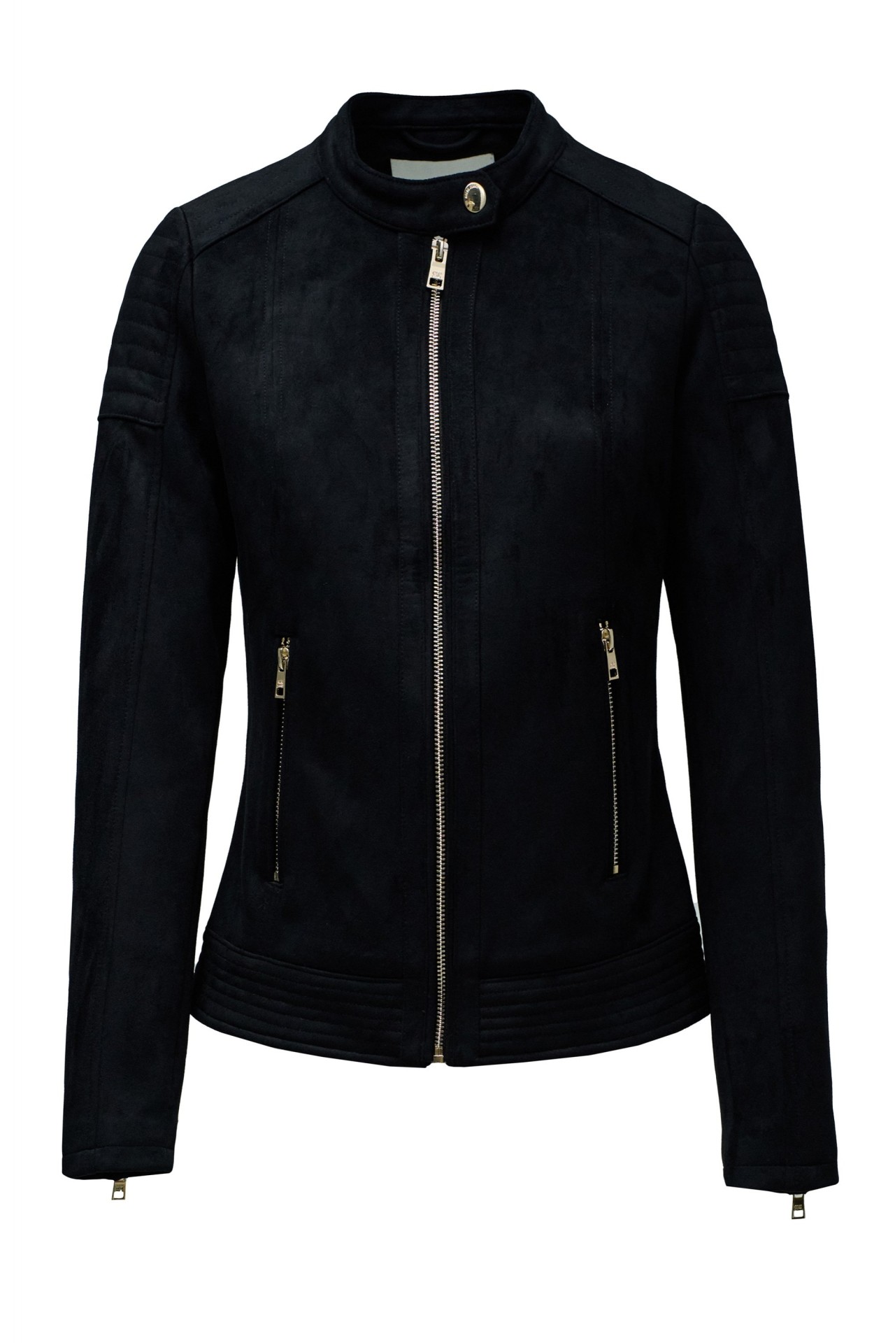 OUTLET SLIM SUEDE JACKET, BLACK, XXL