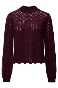 OUTLET SWEATER MOCK-NE, DARK RED V1, XXL