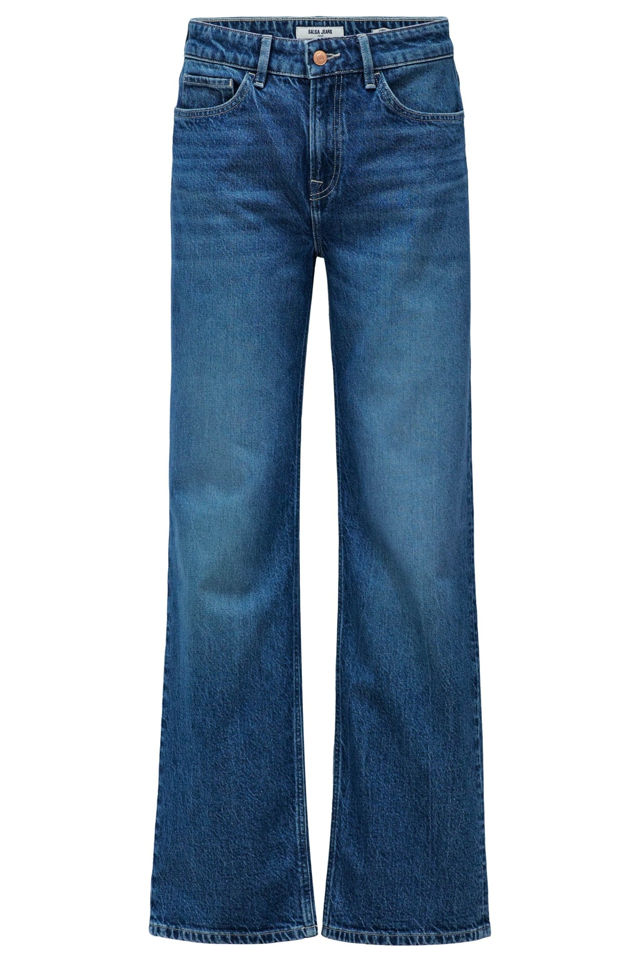 OUTLET TRUE STRAIGH, MEDIUM WASH, 40, 32