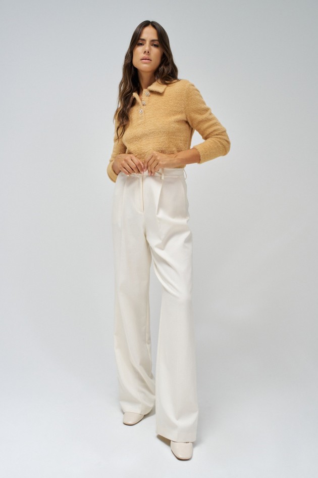 FLEECE POLO-STYLE JUMPER