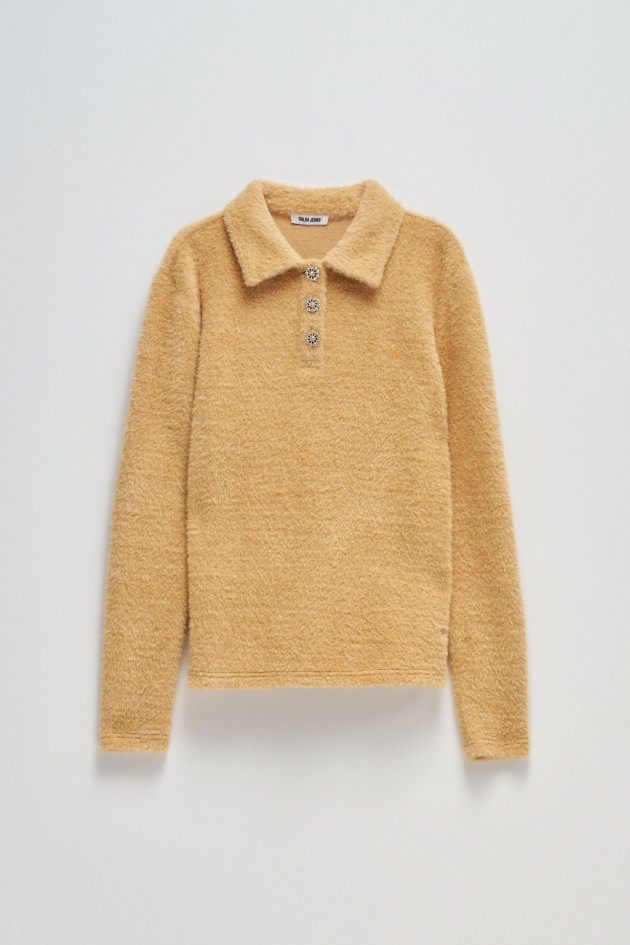 FLEECE POLO-STYLE JUMPER