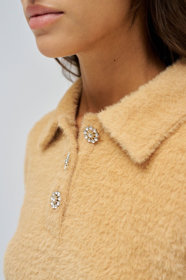 FLEECE POLO-STYLE JUMPER