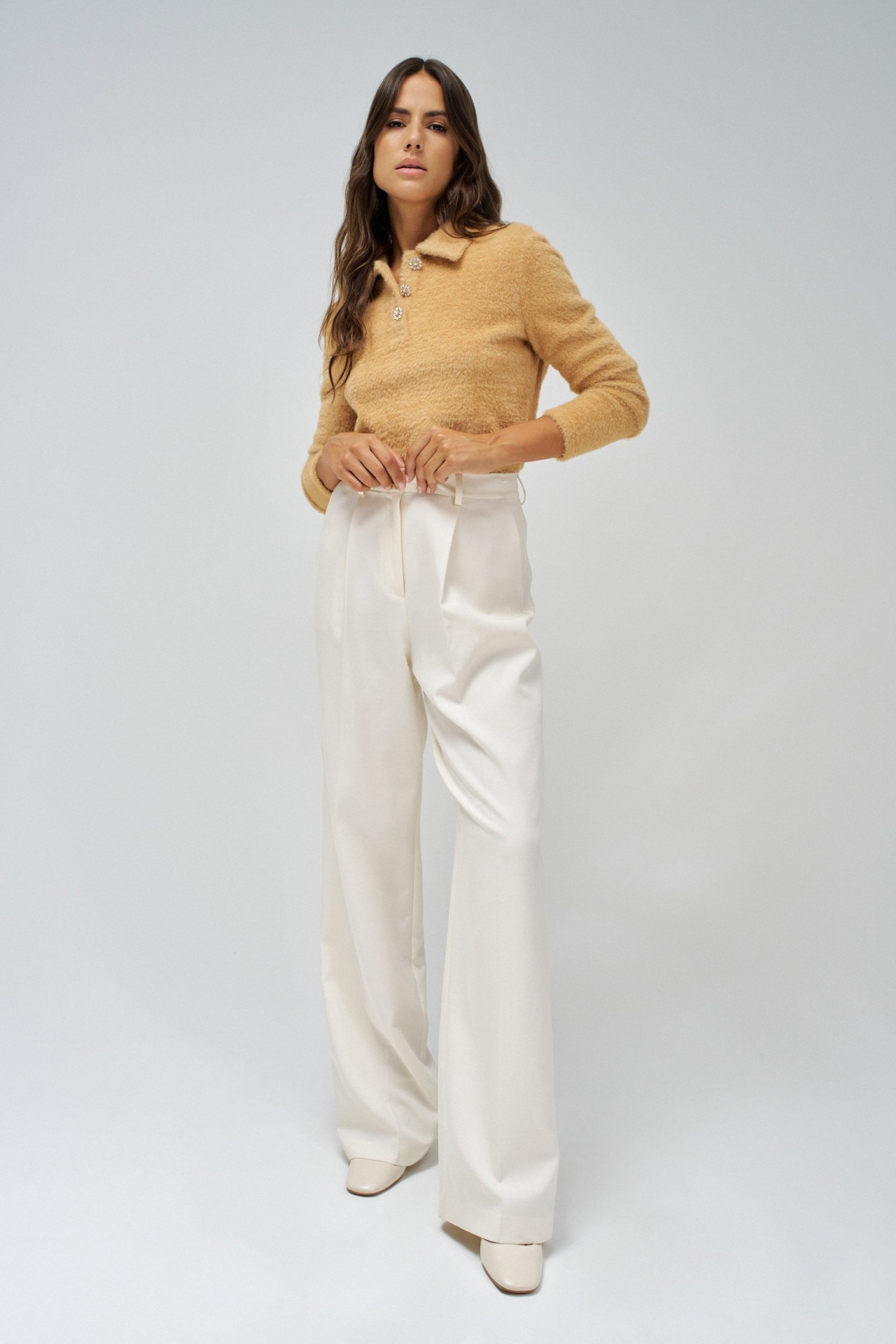 FLEECE POLO-STYLE JUMPER