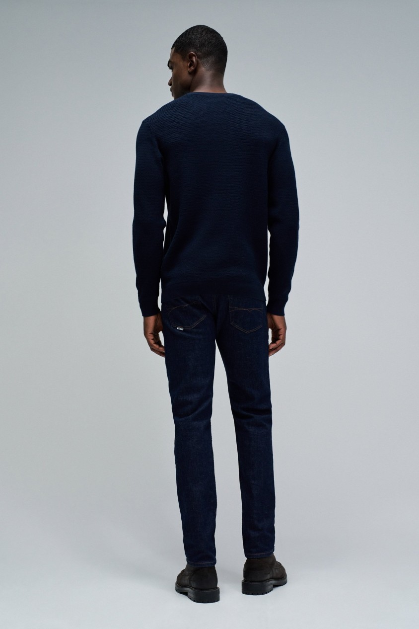 TEXTURIERTER STRICKPULLOVER