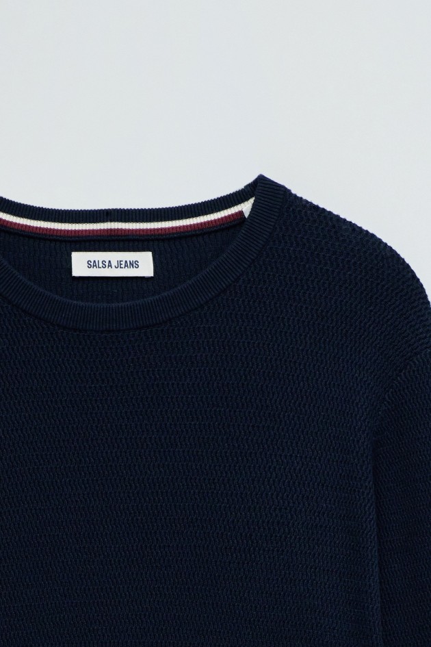 TEXTURED KNIT SWEATER