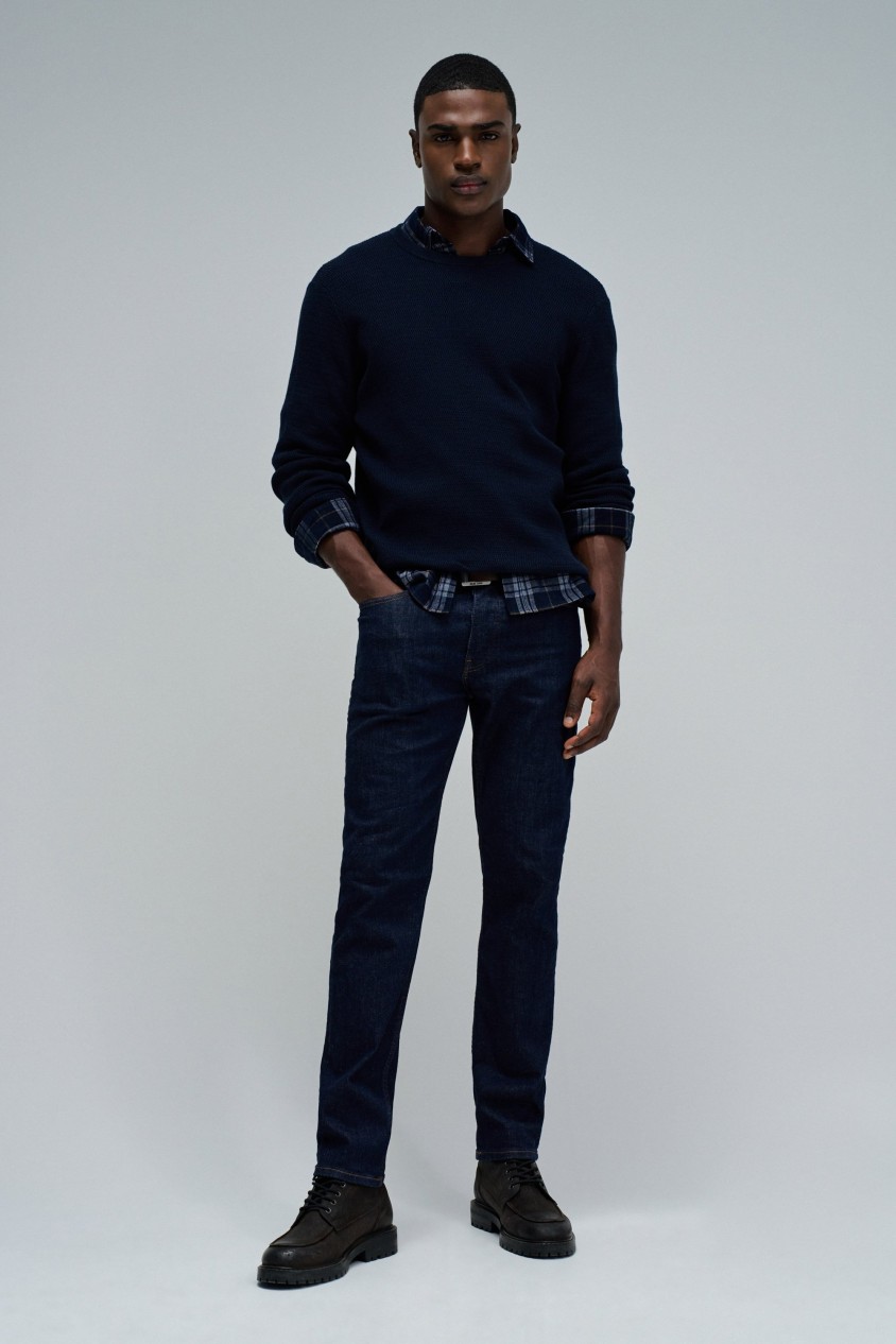 TEXTURIERTER STRICKPULLOVER