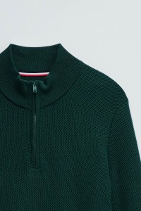 KNIT SWEATER WITH HALF ZIP