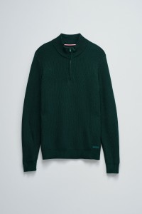 KNIT SWEATER WITH HALF ZIP