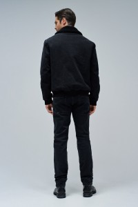 VESTE BOMBER AVEC COL EN FOURRURE VESTE BOMBER AVEC COL EN FOURRURE