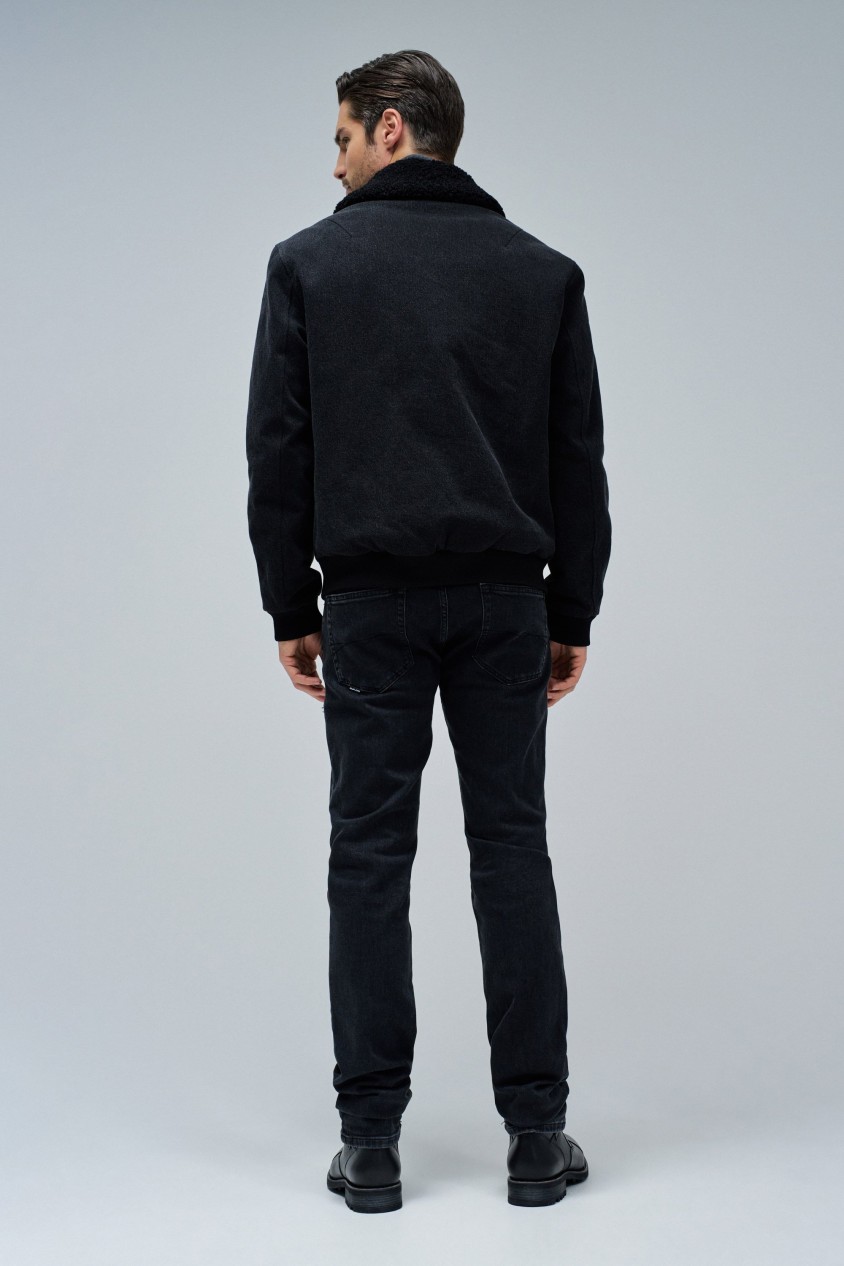 BOMBERJACKE MIT KUNSTFELLKRAGEN