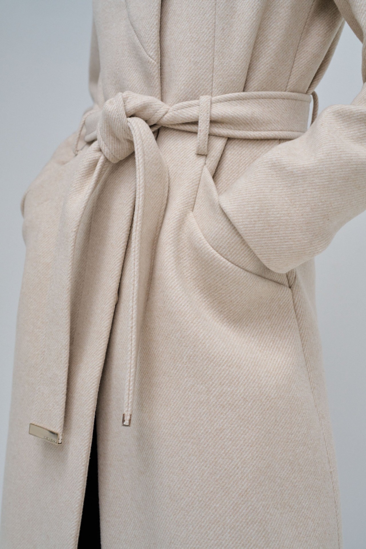 GRACE LONG WOOLLEN COAT WITH BELT