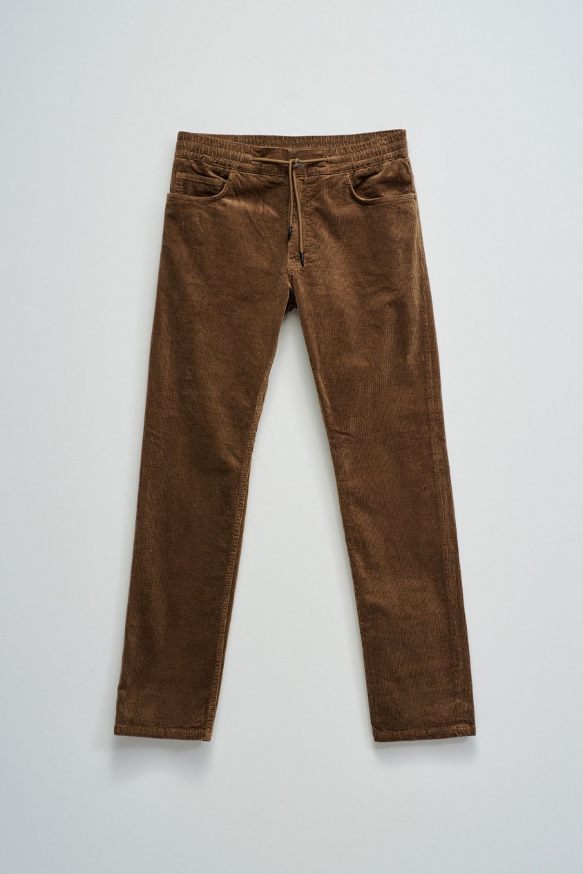 REGULAR FIT JOGGERS TROUSERS IN CORDUROY