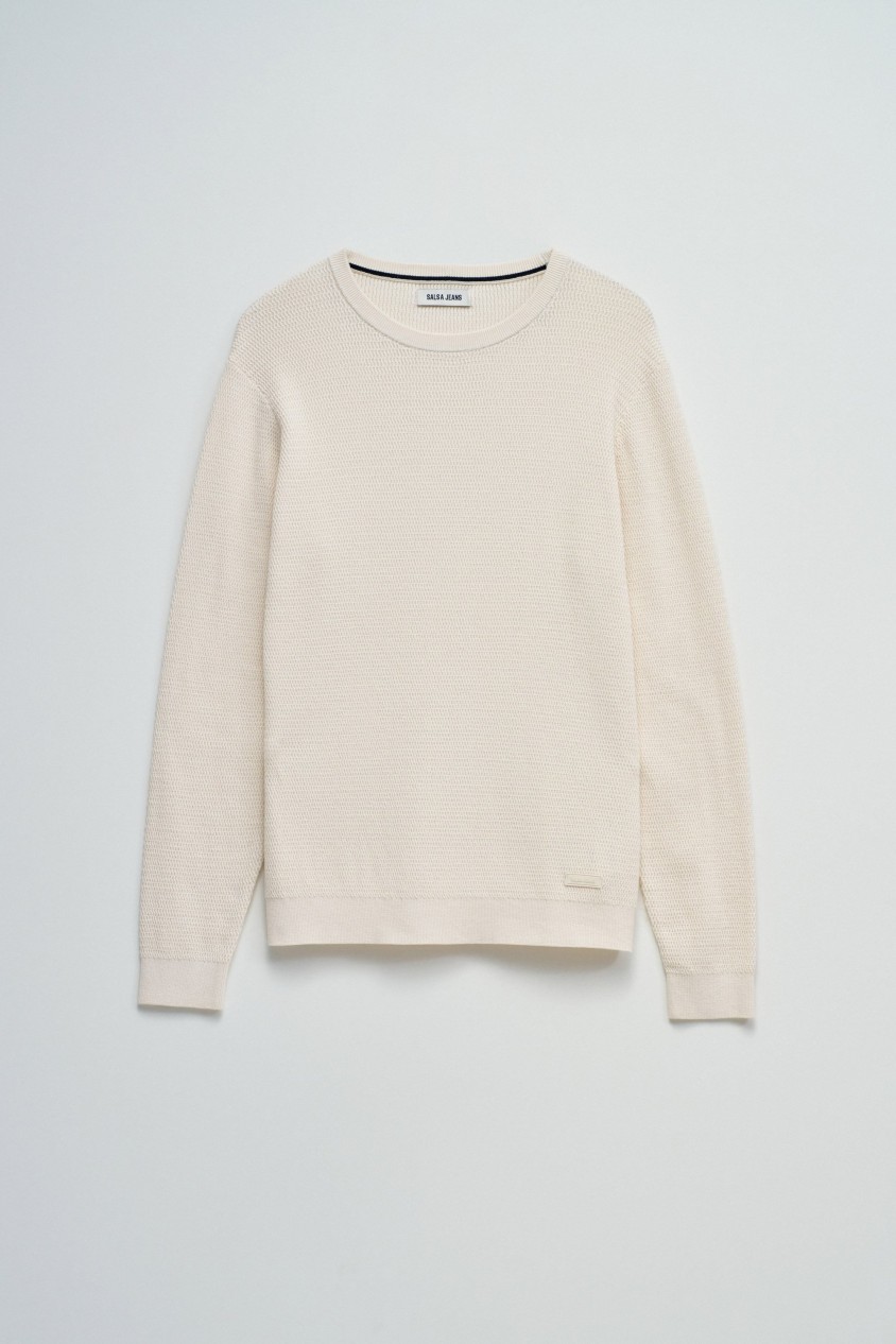 TEXTURED KNIT SWEATER