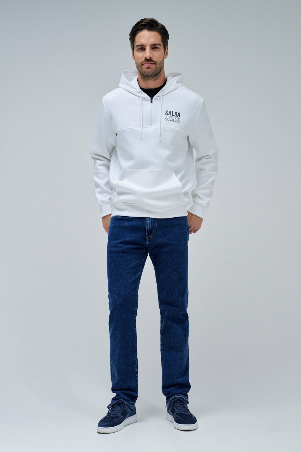 KAPUZENPULLOVER MIT REISSVERSCHLUSS