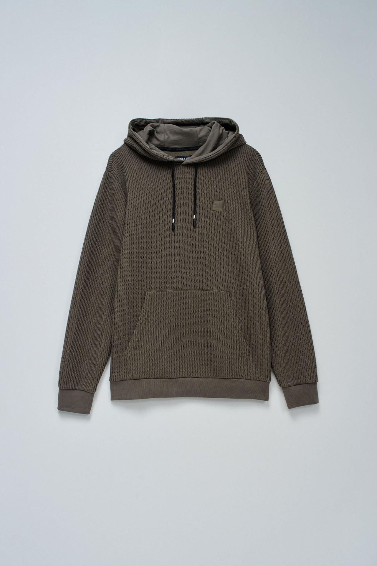 TEXTURED KNIT HOODIE