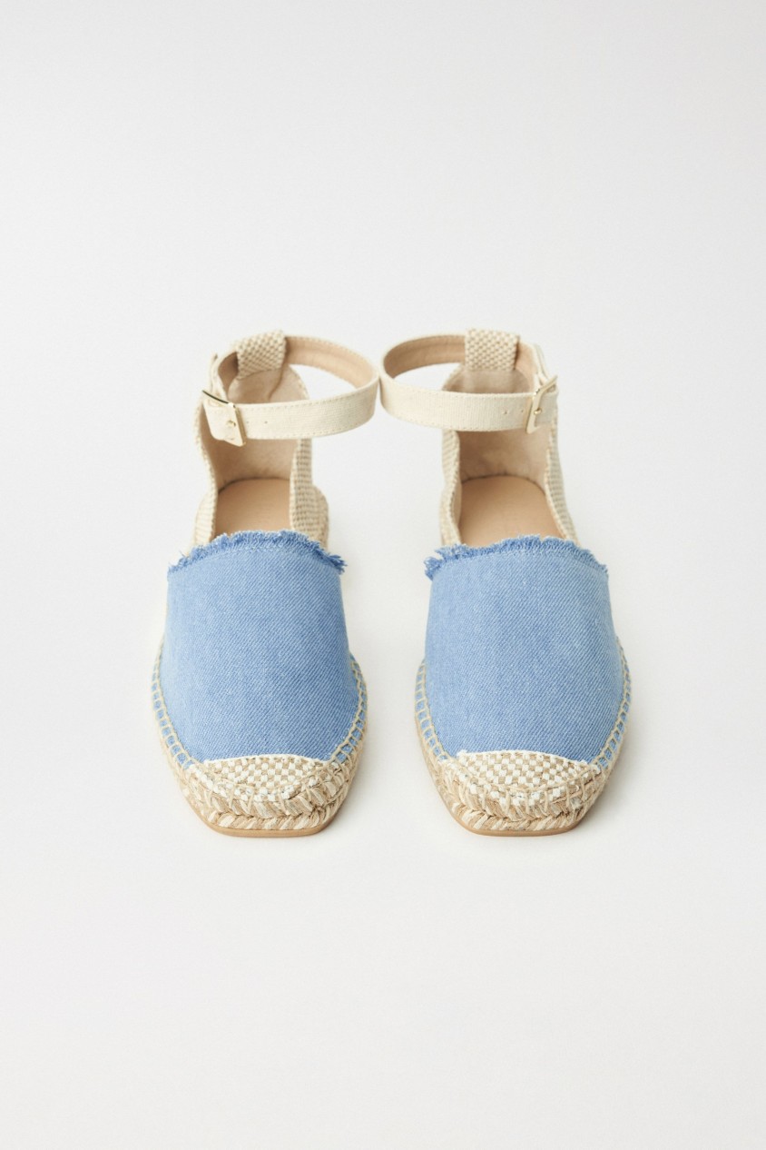 FLAT ESPADRILLES IN DENIM
