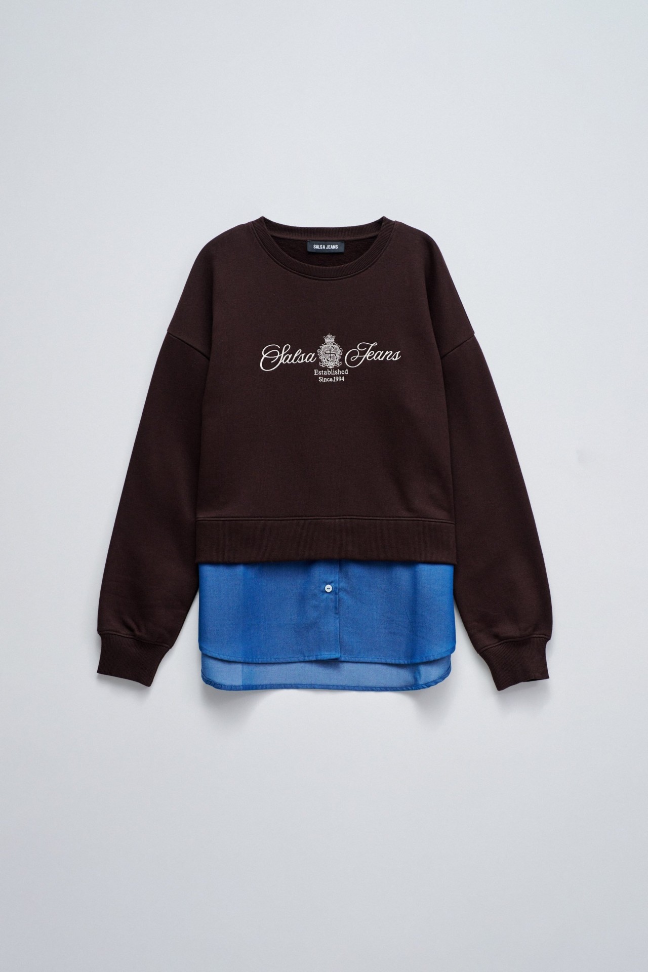 SUDADERA COMBINADA CON CAMISA