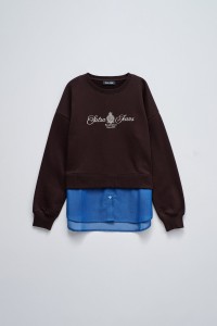 SUDADERA COMBINADA CON CAMISA