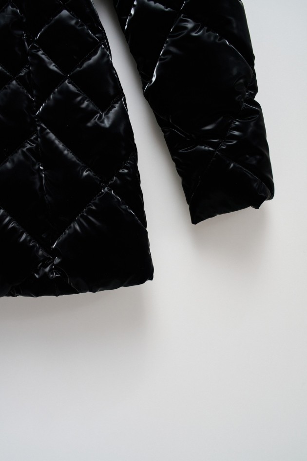 VELVET EFFECT PUFFER COAT