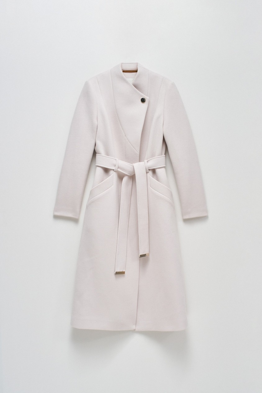 LONG GRACE WOOLLEN COAT WITH BELT