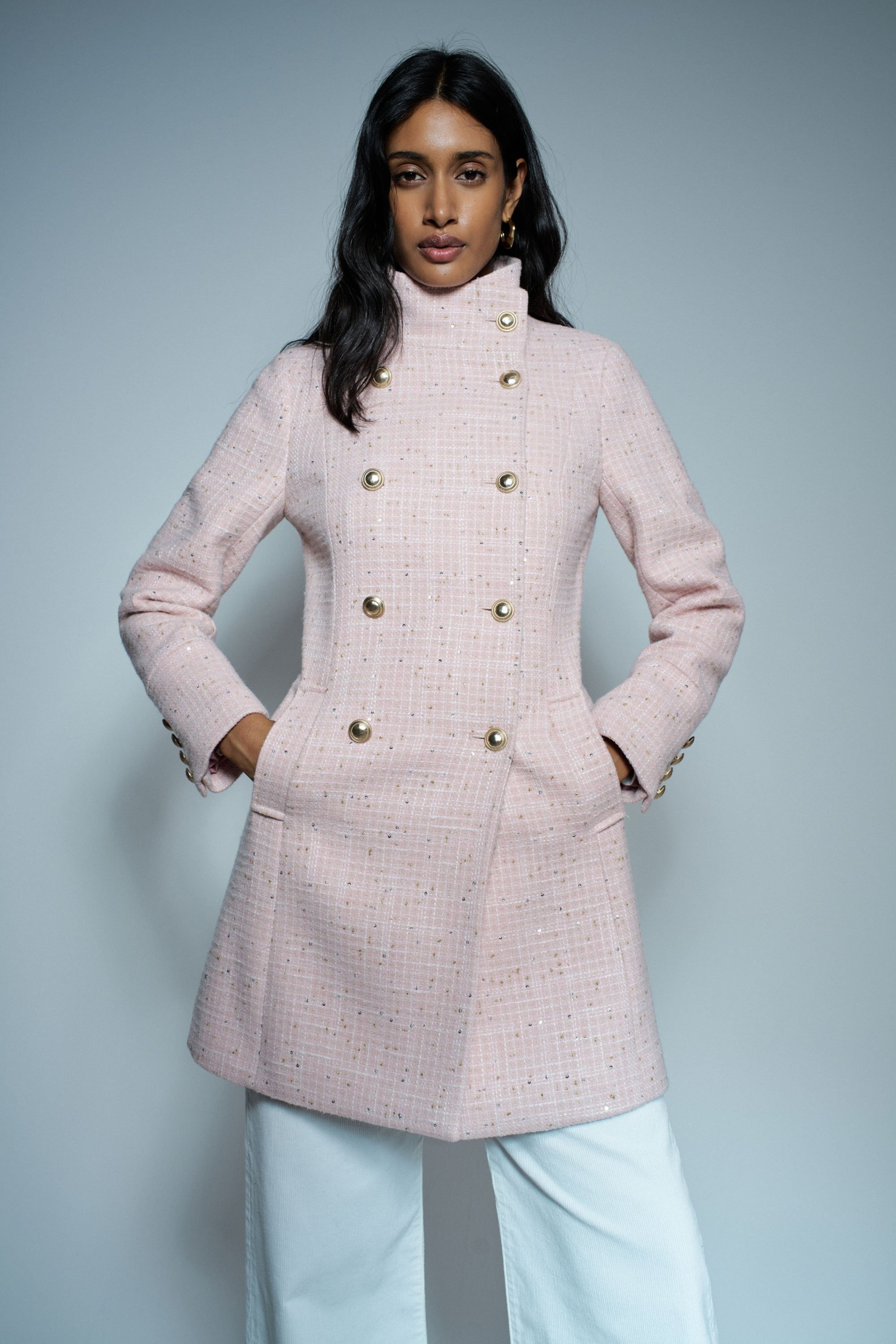 ABRIGO DE PAÑO GRACE EN TWEED