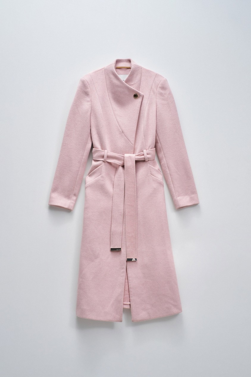 GRACE LONG WOOLLEN COAT WITH BELT