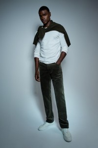 REGULAR FIT JOGGERS TROUSERS IN CORDUROY